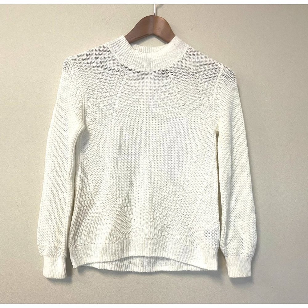 Old Navy Girls Cream Knit Long Sleeve Sweater M/8